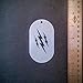 Stencil- Lightning Bolts, 2.25x1.25 Inch Image on 3.5x2 Border, Size 1