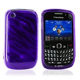 For Blackberry Curve 8520 Gel Silicone Case Zeb Purple
