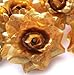 (24) Silk Gold Roses Flower Head - 1.75