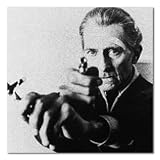 Peter Cushing B&W Box Canvas Print Gallery Wrapped - 18x18 Inches (The Satanic Rites of Dracula)