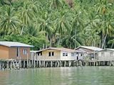 IMAGE OF Stilt Houses of a Fishing Village, Sabah, Island of Borneo, Malaysia Stretched Canvas Poster Print by Gavin Hellier, 30x40