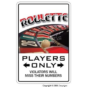 ROULETTE PLAYER ~Sign~ parking wheel gambler gift