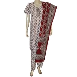 Indian Fashion Cotton Printed Salwar Kameez Size M (slk440)