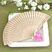 Sandalwood Fan in Glass Top Gift Box (Set of 6) - Baby Shower Gifts & Wedding Favors