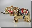 Elephant Jeweled Jewelry Trinket Box J1F3A