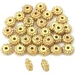 Bali Spacer Beads Gold Plated Beading 7mm Approx 30Pcs