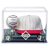 Mounted Memories Tampa Bay Rays Acrylic Cap and Baseball Display Case