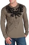 Marc Ecko Cut & Sew Men's Mvp Crew Thermal Shirt,Dusty Olive,Large
