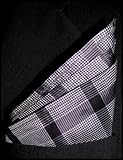 BLACK AND WHITE SILK CHECKS Silk Pocket Square, 100% Silk - by Royal Silk