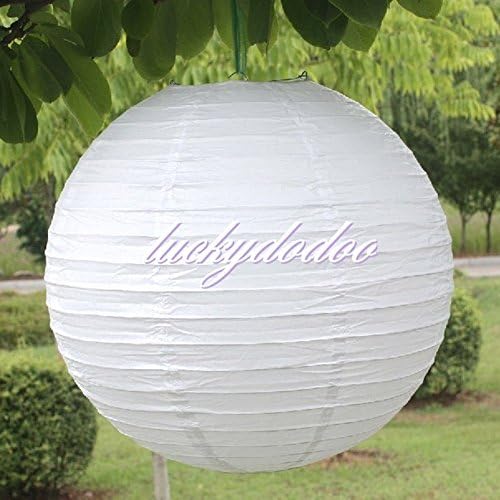 5pcs 10pcs 6"8"10"12"14"16"18" Lot Color Paper Lanterns Wedding Party Decoration white-5-16"