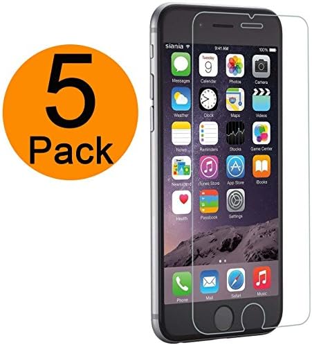 iPhone 6S Plus Screen Protector, Dimik 5 pack iPhone 6S Plus Tempered Glass Screen Protector for Apple iPhone 6 Plus, iPhone 6S Plus 2015 (5 pack)