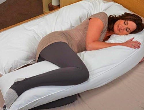 20x130 White Oversized Total Body Maternity Pregnancy Pillow U Shape New
