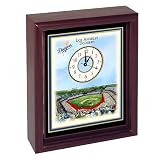 Eglomise Los Angeles Dodgers Colorprint Desk Clock