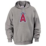 Los Angeles Angels of Anaheim Majestic Steel Heather Tek Patch Hooded Sweatshirt