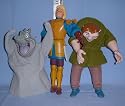 Three Hunchback of Notre Dame Hand Puppets, Fast Food Promotions, Disney