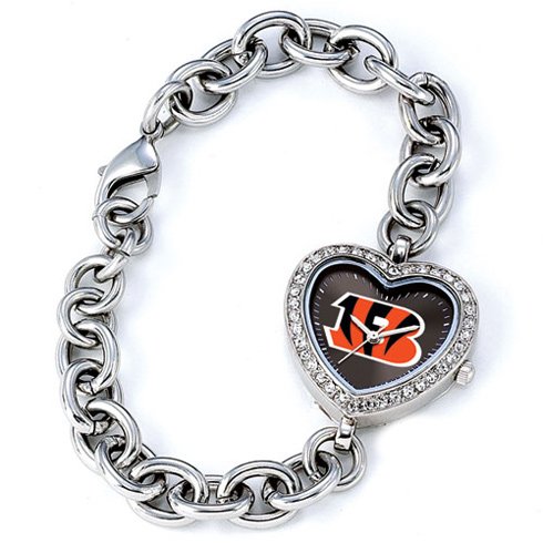 Game Time GTW-NFL-HEA-CIN Cincinnati Bengals NFL Ladies Heart Series Watch