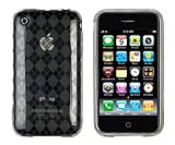 Flexible Gel Argyle Case for Apple iPhone 3G / 3GS - Grey