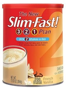 SlimFast 3-2-1 Powder, French Vanilla, 12.83 oz (Pack of 3)