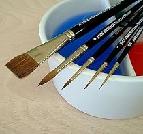 Jack Richeson Set of 5 Pure Sable Watercolor Brushes
