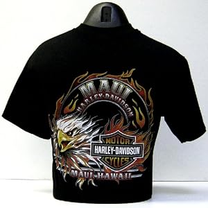 Maui Harley-Davidson Long Left Black T-Shirt