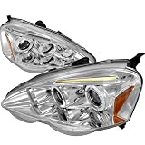 02-04 ACURA RSX JDM HALO CHROME CLEAR PROJECTOR HEAD LIGHTS by Spec-D Tuning