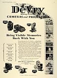 1929 Ad Vintage Devry Cameras Slide Projectors Moving Pictures Memories Pricing - Original Print Ad