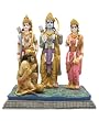 Lord Ram, Sita, Laksham and Hanuman Statue on a Base