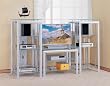 Silver/Chrome Entertainment Center By Coaster Furniture