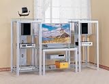 Silver/Chrome Entertainment Center By Coaster Furniture