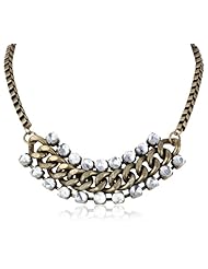 Steve Madden Bead and Chain Toggle Necklace, 18"