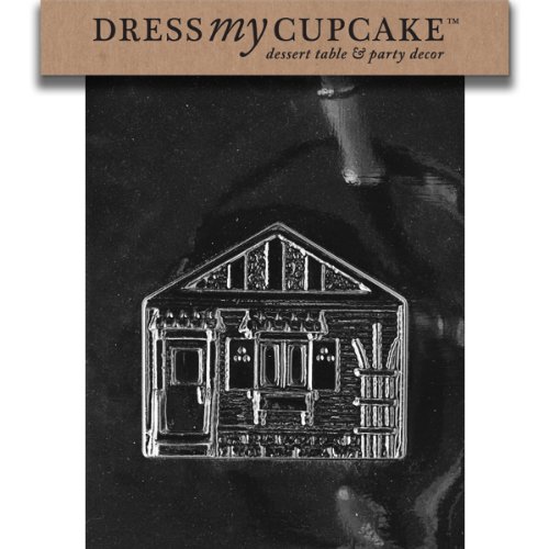 Dress My Cupcake DMCM132A Chocolate Candy Mold, House Pour Box-Piece 1