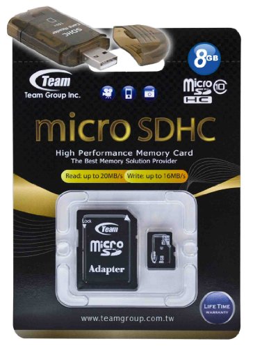 8GB Class 10 MicroSDHC Team High Speed 20MB/Sec Memory Card. Blazing Fast Card For CECT i9 Ka08 M88. A free High Speed USB Adapter is included. Comes with Lifetime Warranty.