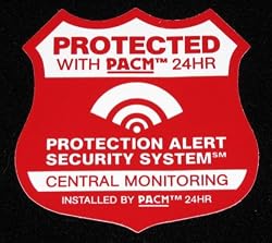 7 Home Burglar Alarm Security System Static Cling Stickers