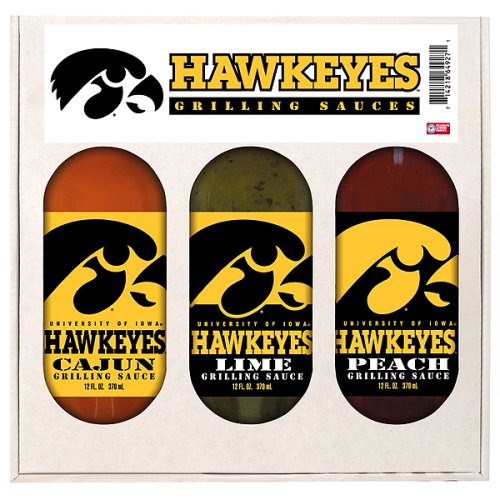 University of Iowa Hawkeyes Grilling Gift Set by Hot Sauce Harrys