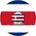 58mm Round Badge Style Keyring Costa Rica Flag