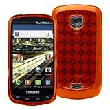 Orange Argyle Flexible TPU Cover Skin Phone Case for SAMSUNG DROID CHARGE 4 ....