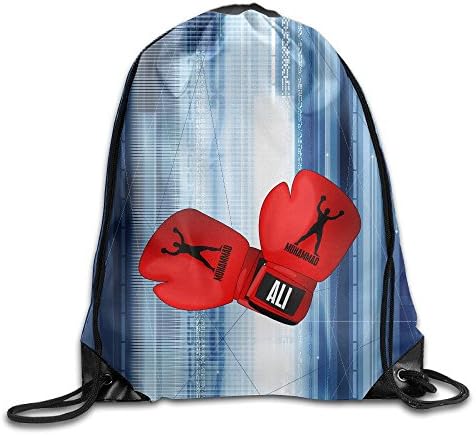 LQYG Boxing Muhammad Ali Sets Durable Drawstring Sackpack Outdoor Valise Bag
