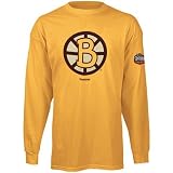 Reebok Boston Bruins Gold 2010 Winter Classic Logos Long Sleeve T-shirt
