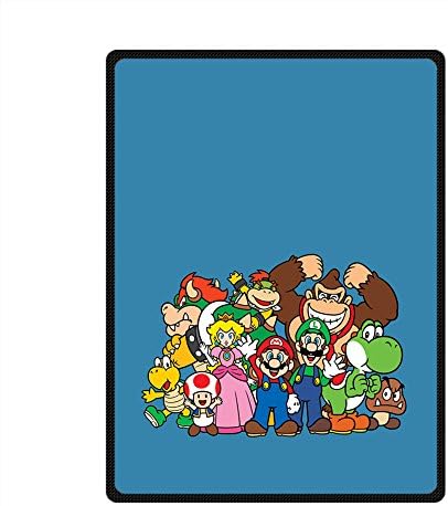 Custom Personalized Blanket 58"x 80" Diy Adorable Super Mario Cartoon Image