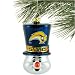 Buffalo Sabres Top Hat Snowman Blown Glass Ornament