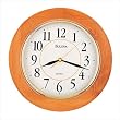 Bulova 12" Madeline I Goldtone Wood Wall Clock - C4461