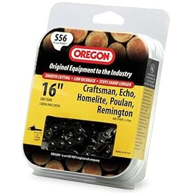 Oregon 16-Inch Semi Chisel Chain Saw Chain Fits Craftsman, Echo, Homelite, Poulan, Remington #S56