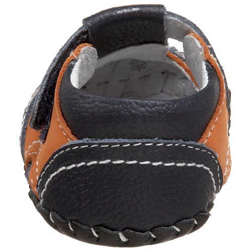 pediped Originals Brady Crib Shoe (Infant),Navy/Orange,Large (1824
