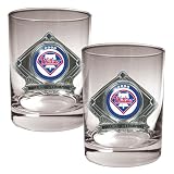 2008 World Series Champion Philadelphia Phillies 2pc 14oz Rocks Glass Set