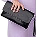 Jack&Chris® New Women Leather Envelop Clutch Shoulder Tote Bag Handbag Purse,WBGT035 (Black)