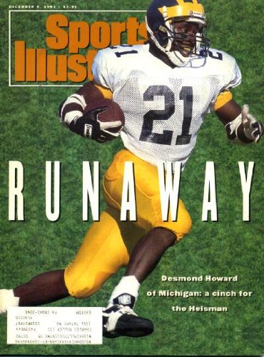 Sports Illustrated December 9 1991 Desmond Howard/Michigan Wolverines on Cover, Rookie John Daly/PGA, Florida Gators, Detroit Pistons, Cincinnati Bengals, Byron Houston/Oklahoma State Cowboys, Dikembe Mutombo/Denver Nuggets
