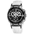 Tissot Men's T0484172705705 T-Race Black Chronograph Dial White Rubber Strap Watch from Tissot