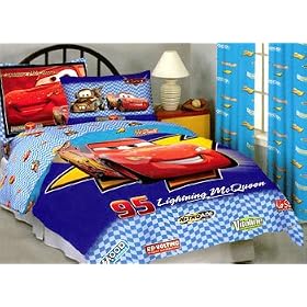 Disney Cars McQueen - BED IN A BAG - Twin Bedding and Curtains Set
