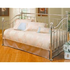 Lila Nickel Daybed With Link Spring And Trundle