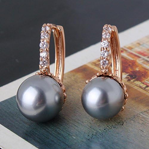 Enter Sandman Jewelry Fashion Jewellery 18K Gold Plated Hoop Earrings For Women Pearl Earring Retro Noble Woman Lady Party Earing E146B
